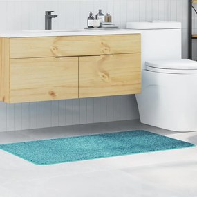 Tapete de Banho Retangular Turquesa 70x120 cm Polipropileno Antiderrapante