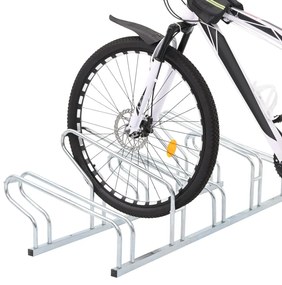 Suporte independente para 5 bicicletas aço galvanizado