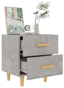 Mesa de Cabeceira Rytus com 2 Gavetas - Cinzento Cimento - Design Nórd