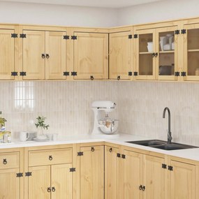 vidaXL Armário com prateleira SKI Castanho Mel 80 x 80 x 60 cm