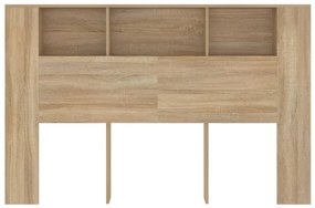 Armário de cabeceira 160x18,5x104,5 cm carvalho sonoma