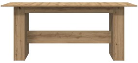 Mesa de jantar 180x90x76cm derivados madeira carvalho artisiano