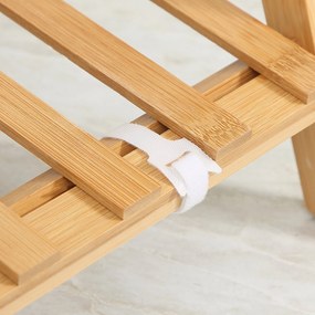 Suporte para Plantas de 3 Níveis de Bambu Suporte para Flores Dobrável