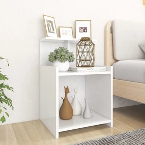 vidaXL Mesas de cabeceira 2 pcs derivados de madeira branco