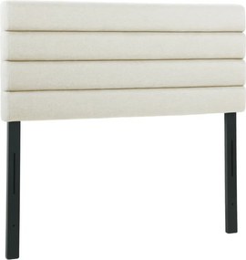 Cabeceira de Cama 140 cm Altura Ajustável em 3 Níveis 106/116/126 cm Estofada em Linho Bege