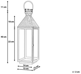 Lanterna decorativa dourada 40 cm BALI Beliani