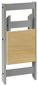 Cadeiras de jantar dobráveis 2 pcs Corona pinho maciço cinzento