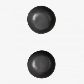Pack De 2 Tigelas Em Grés Belvere Preto & Ø17 Cm - Sklum