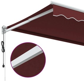 Toldo retrátil automático 400x300 cm bordô