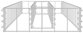 Canteiro elevado/cesto gabião 90x30x10 cm aço galvanizado