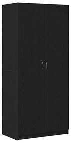 Guarda-roupa vidaXL Carvalho Preto 90x52x200 cm Madeira engenheirada