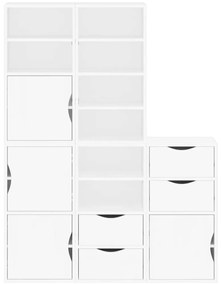 Móveis de apoio 5 pcs ODDA pinho de madeira maciça branco