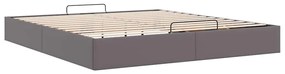 Estrutura de cama otomana sem colchão 180x200 cm cinzento