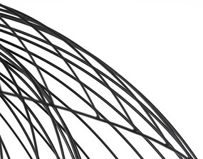 Candeeiro de suspensão inteligente preto 66 cm com Wifi G95 - Pua