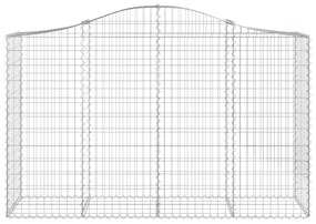 Cestos gabião arqueados 13pcs 200x50x120/140 ferro galvanizado