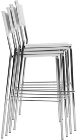 Banco de bar empilhável Genua 43 x 114 x 41 cm Branco