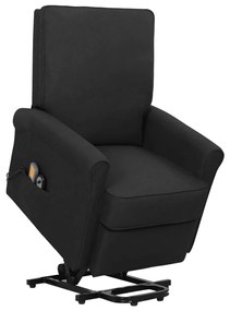 329731 vidaXL Poltrona de massagens elevatória tecido preto