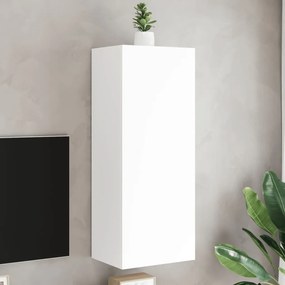vidaXL Móvel de parede p/ TV 40,5x30x102cm derivados de madeira branco