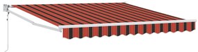 Toldo Retrátil Automático Laranja e Marrom 350x250 cm