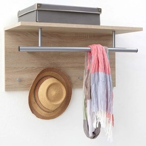 FMD Bengaleiro de parede 72x29,3x34,5 cm carvalho