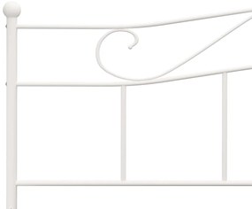 Estrutura de cama 180x200 cm metal branco