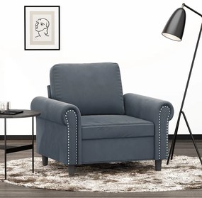 vidaXL Poltrona 60 cm veludo verde-escuro