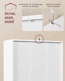 Estante com 6 prateleiras 24 x 60 x 175 cm branco