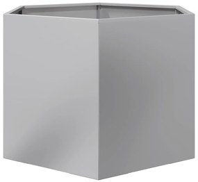 Vaso/floreira de jardim hexagonal 69x60x45 cm aço galvanizado