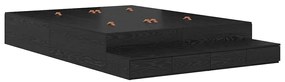Estrado de Cama Carvalho Preto 140x200 cm