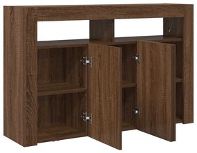 Aparador Carvalho Castanho Madeira Engenharia 116 x 30 x 75 cm