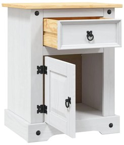 Mesa de cabeceira Corona pinho mexicano 53x39x67 cm branco