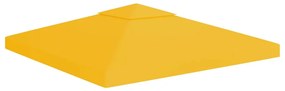 vidaXL Cobertura de gazebo com 2 camadas 310 g/m² 3x3 m amarelo