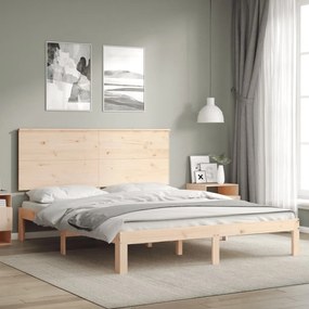 Cama sem colchão 160x200 cm madeira de pinho maciça