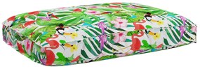 vidaXL Almofada Floral Multicolor 120 x 80 x 12 cm Tecido Oxford