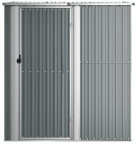 Abrigo de jardim 180,5x97x209,5 cm aço galvanizado cinzento