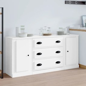 vidaXL Aparadores 3 pcs madeira processada branco