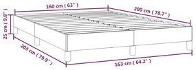 Estrutura de cama 160x200cm couro artificial castanho
