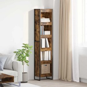 vidaXL Gabinete de Livros Carvalho Fumê 80 x 30 x 155 cm