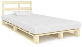 vidaXL Estrutura de cama em paletes pinho maciço 120x200 cm
