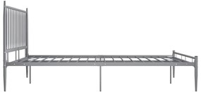Estrutura de cama 200x200 cm metal cinzento