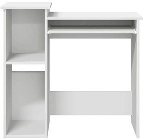 Secretária com prateleiras 84x40x78 cm contraplacado branco