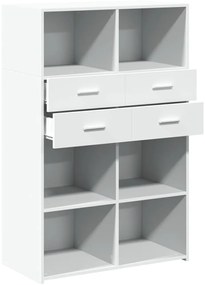 Armário alto 80x42,5x124 cm derivados de madeira branco