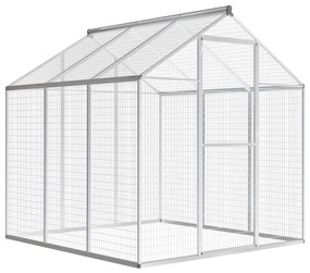 vidaXL Aviário de exterior em alumínio 183x178x194 cm