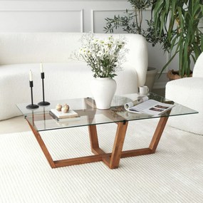 Mesa de Centro Amalfi – Nogueira – 105 x 35 x 65 cm