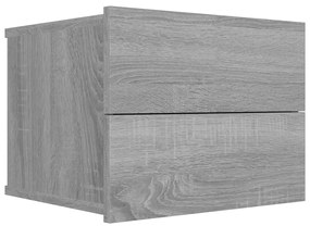 Mesa cabeceira 2 pcs 40x30x30 cm derivados madeira cinza sonoma
