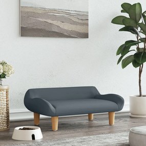 vidaXL Cama para cães 70x40x24 cm tecido cinzento-escuro