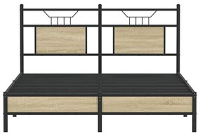 Estrutura cama s/ colchão derivados de madeira carvalho sonoma