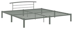 Estrutura de cama 180x200 cm metal cinzento