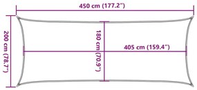 Para-sol estilo vela 160 g/m² 2x4,5 m PEAD terracota