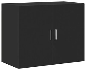 Armário alto 80x42,5x249 cm derivados de madeira preto